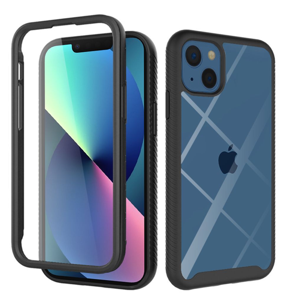 Techsuit Defense 360 Vollschutz Hülle für Apple iPhone 13 - Schwarz