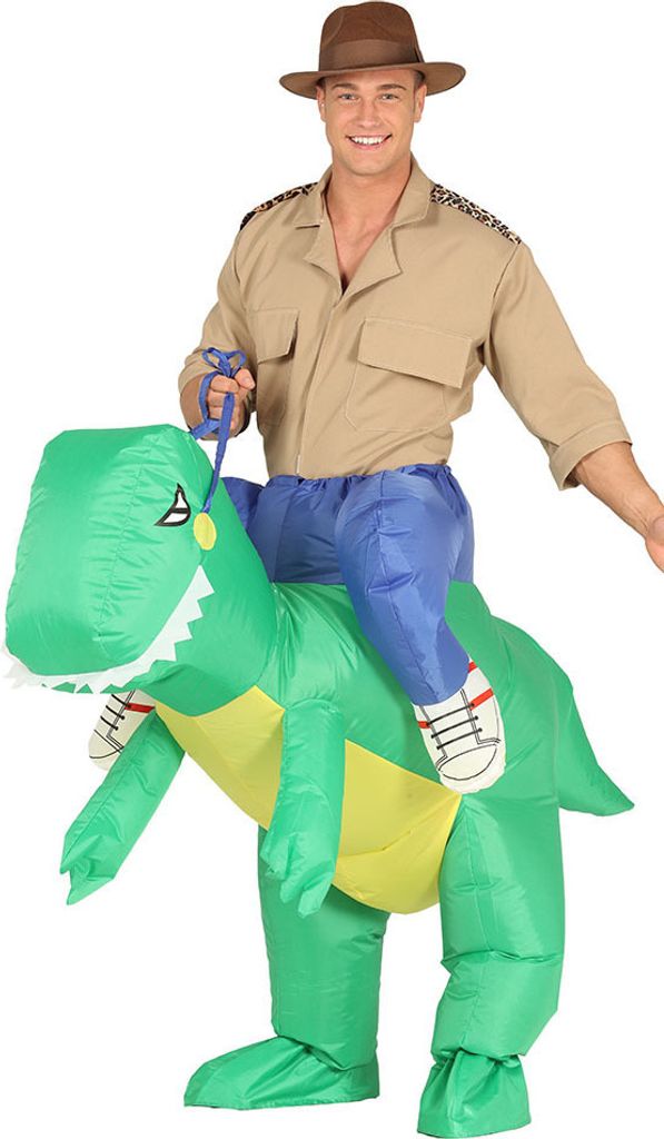 Dinosaurier Karneval Kostüm Aufblasbar Spaß Tier Safari Produktbild 