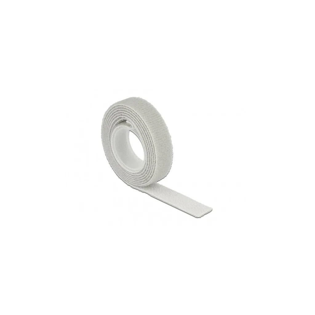 Attache Câble Repositionnable Gris 13mm pour Stopper les Fils Emmêlés 1m