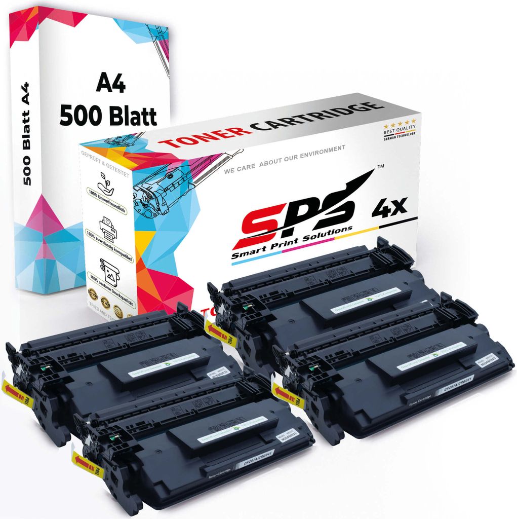 Druckerpapier A4 + 4x Multipack Set Kompatibel für Canon LBP-312 Series (0452C002/41) Toner Schwarz