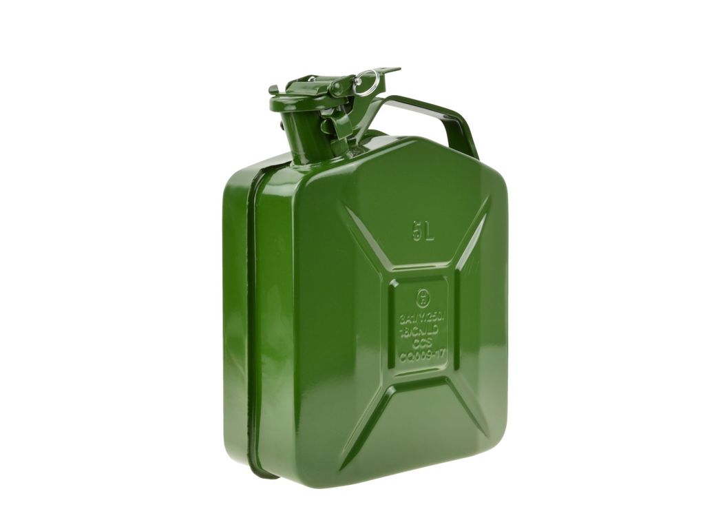 5 Liter Metall Kanister für Benzin & Diesel - grün 