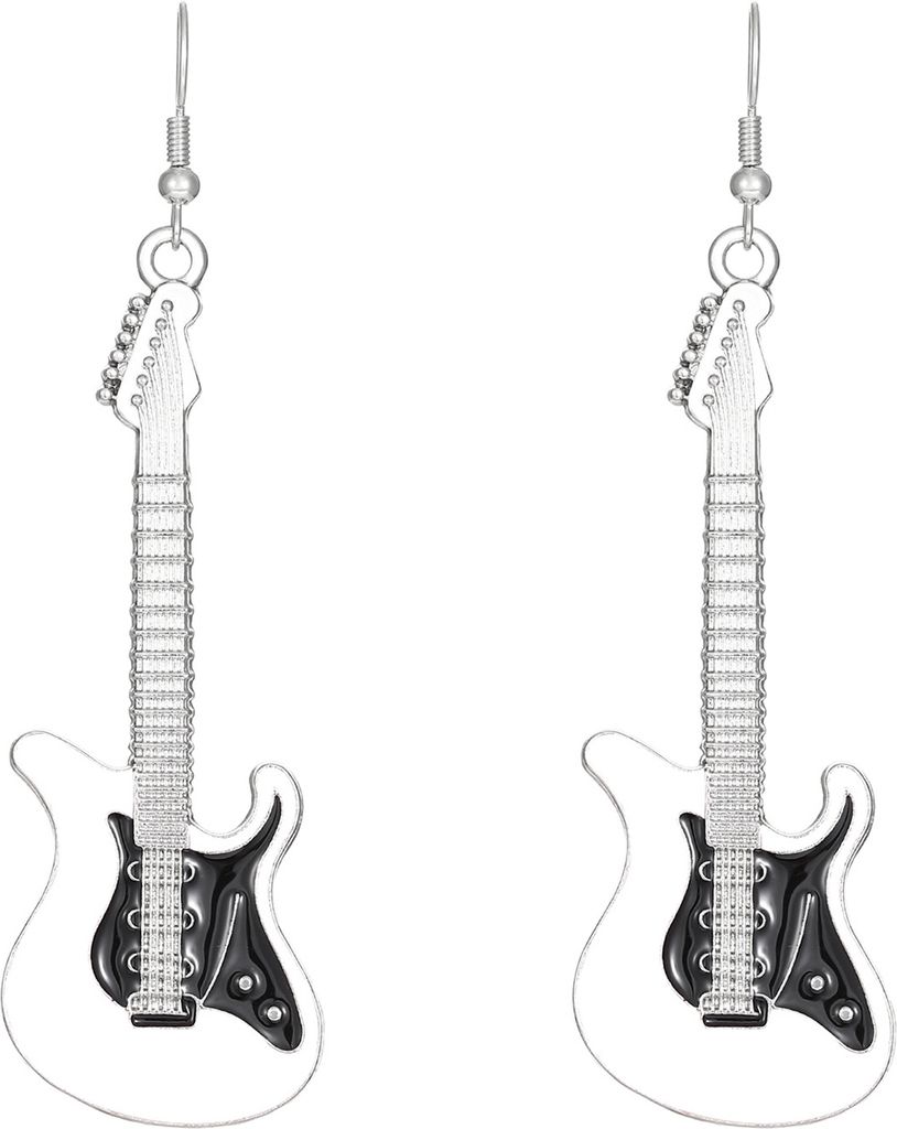 1 Paar modische Ohrringe für Damen, auffällig, feine Verarbeitung, Persönlichkeit, schick, zart, für den Alltag, Legierung, E-Gitarre, Tropfeno...