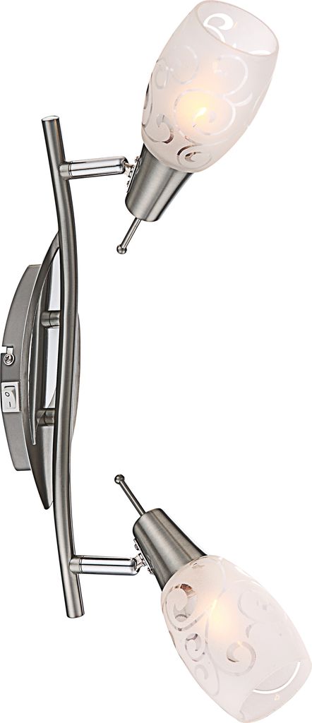 Globo Lighting Strahler Metall verchromt, 2x E14