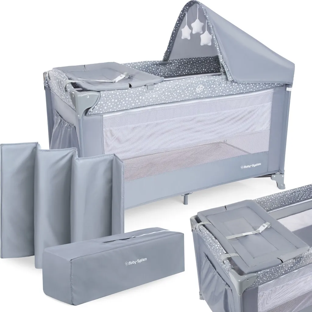 Lit de voyage Happy Traveler BASIC PLUS gris - Lit pliant bébé compact