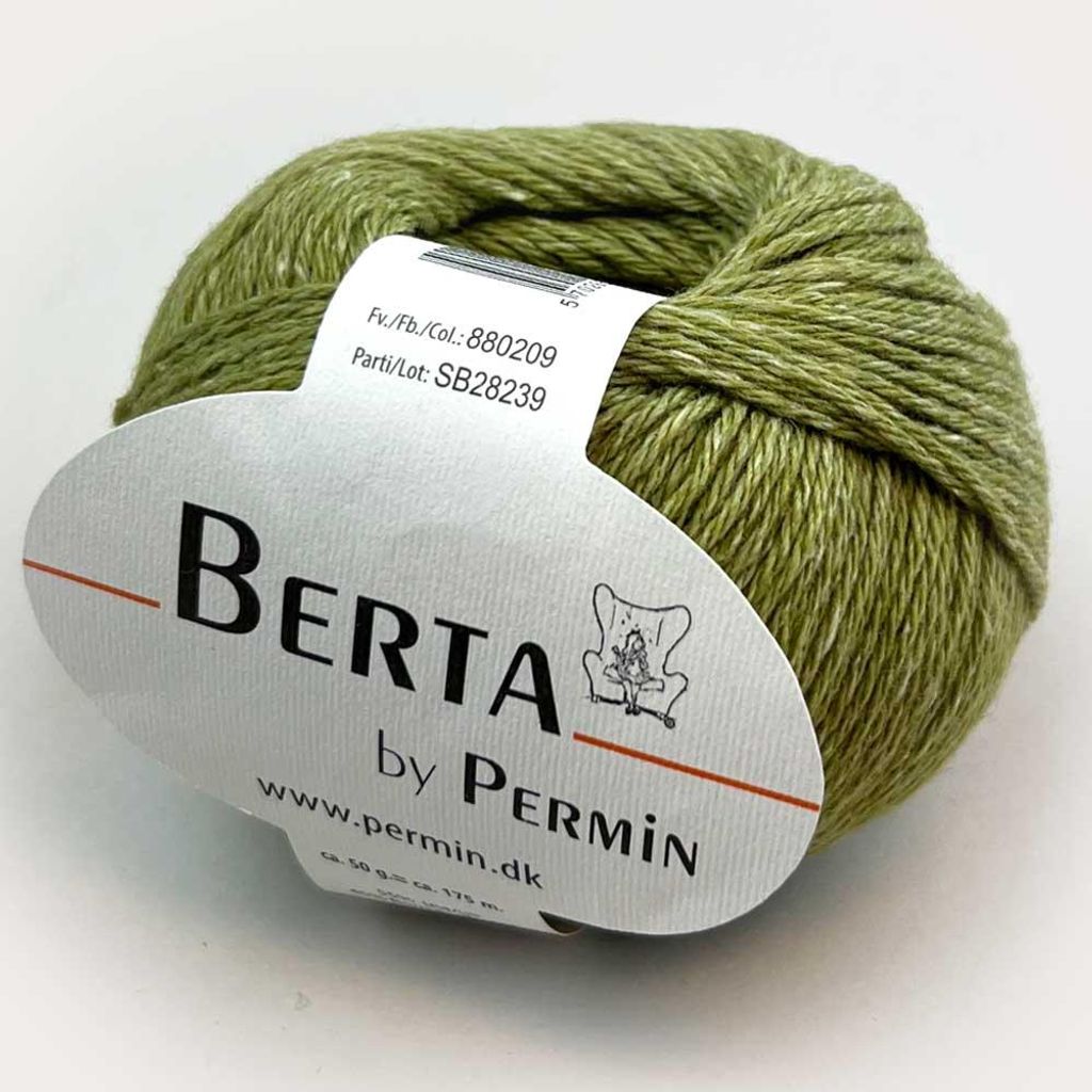 Berta by Permin – Wolle-Baumwolle-Garn mit -Zertifikat (22 Limetten)