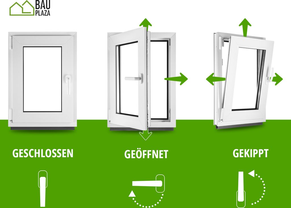 Fenster Kellerfenster Kunststofffenster Kunstoff Weiß BxH 75 X 120 Cm DIN Rechts - ALLE GRÖßEN