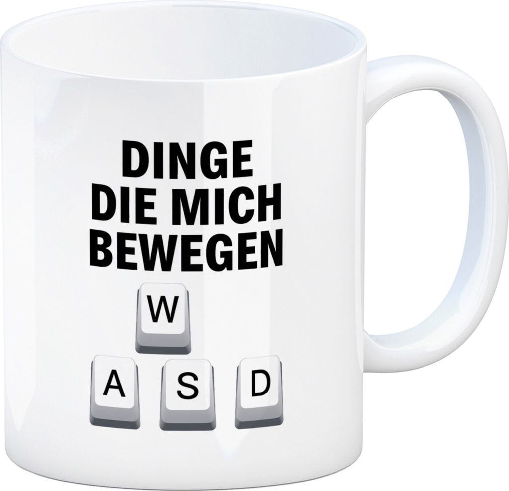 WASD Gamer Kaffeebecher - Dinge die mich bewegen
