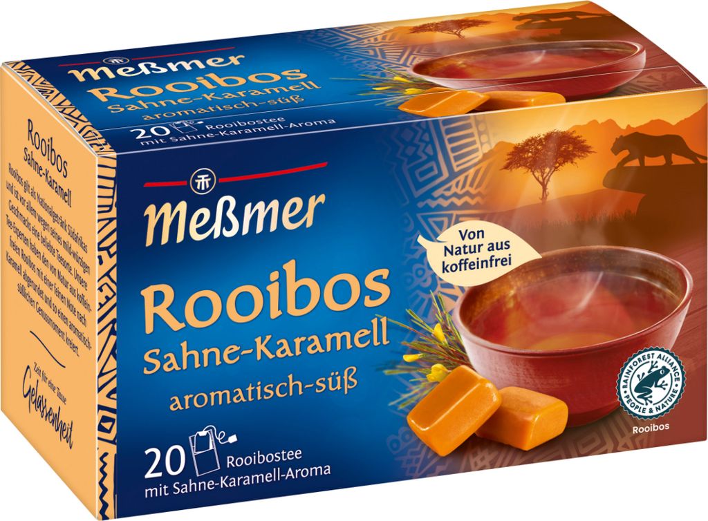 Meßmer Rooibos Karamell Tee aromatisch und süßlicher Genuss Produktbild 