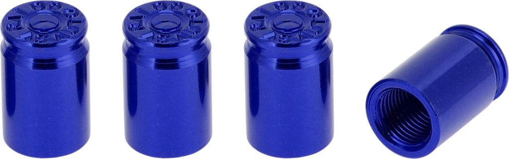 4 Stück Reifenventilkappen Stilvolle 7x16,5mm Reifenventil Staubabdeckungen Kugelgehäuseform Blau Aluminiumlegierung