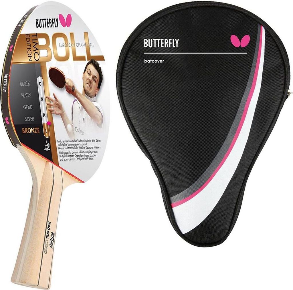 Butterfly 1x Timo Boll Bronze 85010 Tischtennisschläger + Tischtennishülle Drive Case
