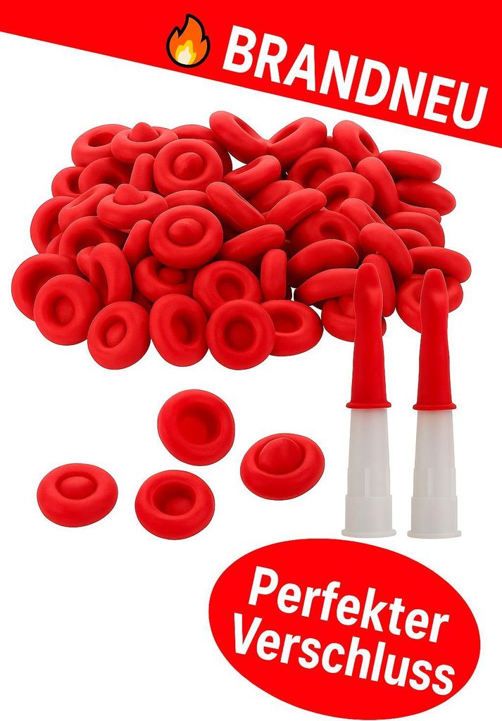 20x Dichtmittel Kappen für Kartuschen Pistole Silikon Spitze Schutz Aufsatz
