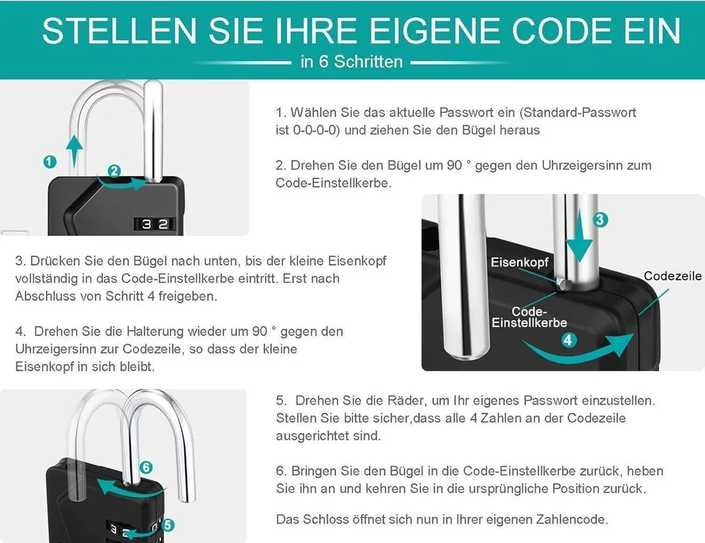 Lot de 2 cadenas pour sécuriser bagages et remise extérieure code 4 - 7