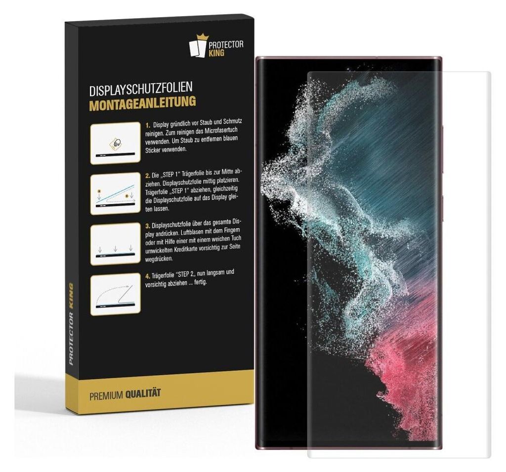 2x Panzerfolie für Samsung Galaxy S23 Ultra FULL CURVED Produktbild 