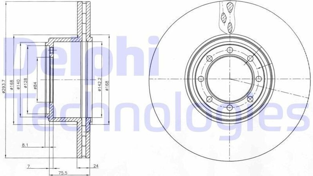 2x DELPHI Bremsscheibe BG4102 für IVECO Daily VI Produktbild 