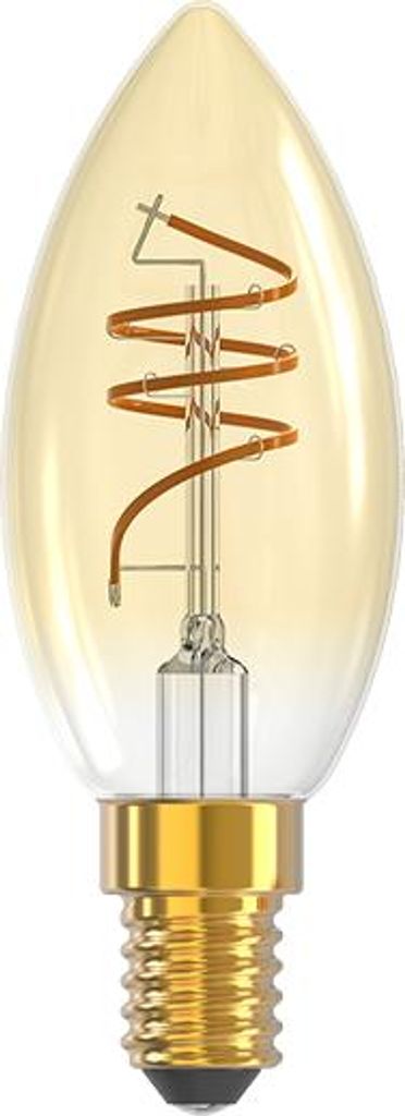 8 x LED-Kerzenlampe E14 | 4.4 Watt dimmbar | 2200K extra warmweiß | Amber | Feiner Glühfaden | Lybardo Premium
