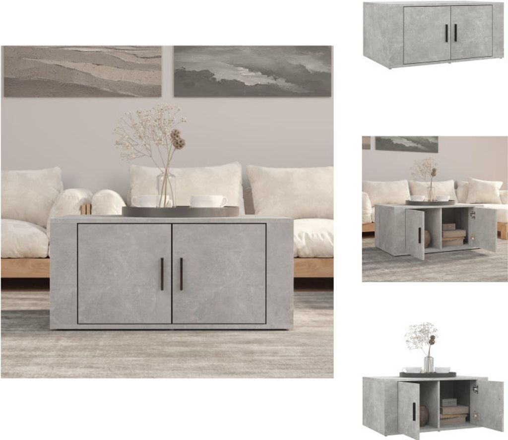 vidaXL Couchtisch Betongrau 80x50x36 cm Holzwerkstoff - Couchtische