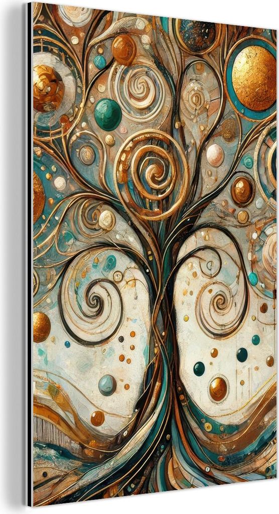 MuchoWow Wanddekoration Metall Metallbild Wandkunst 60x90 cm Baum des Lebens - Baum - Abstrakt - Modern MuchoWow Aluminium Gemälde - Wandbilder - ...