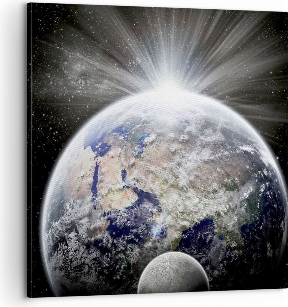 Bild auf Leinwand - Leinwandbild - Astronomie galaxie abstraktion - 60x60cm - Wand Bild - Wanddeko - Leinwanddruck - Bilder - Kunstdruck - Wanddeko...