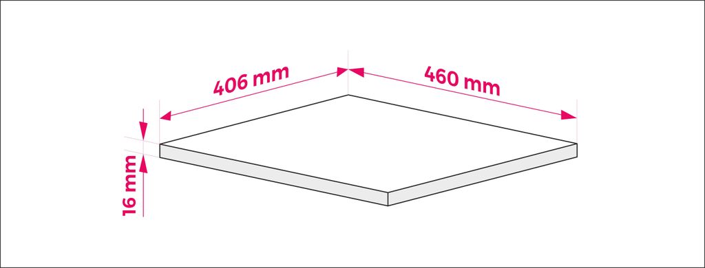Platte fŸr Badezimmerschrank, Farbe: Eiche Craft, Ma§e: 40 x 45 x 1,6 cm