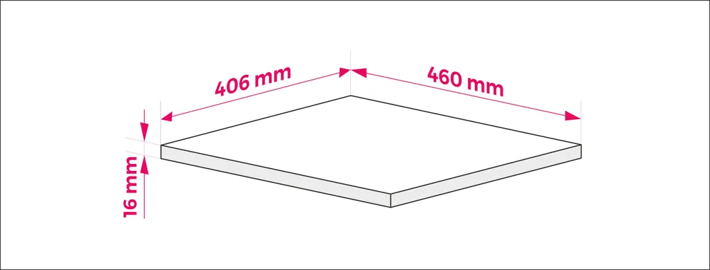 Piano per mobile da bagno, colore: rovere scuro, dimensioni: 40 x 45 x 1,6 cm