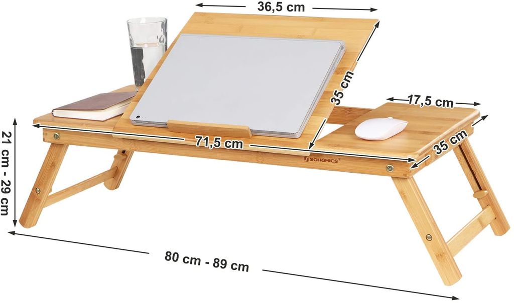 SONGMICS Laptoptisch, klappbarer und höhenverstellbarer Produktbild 6