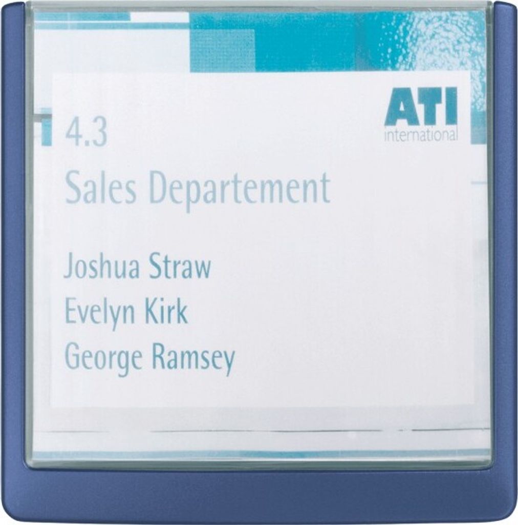 Schild I DURABLE Türschild Click Sign, dunkelblau, Kunststoff, Einlage 149x14...