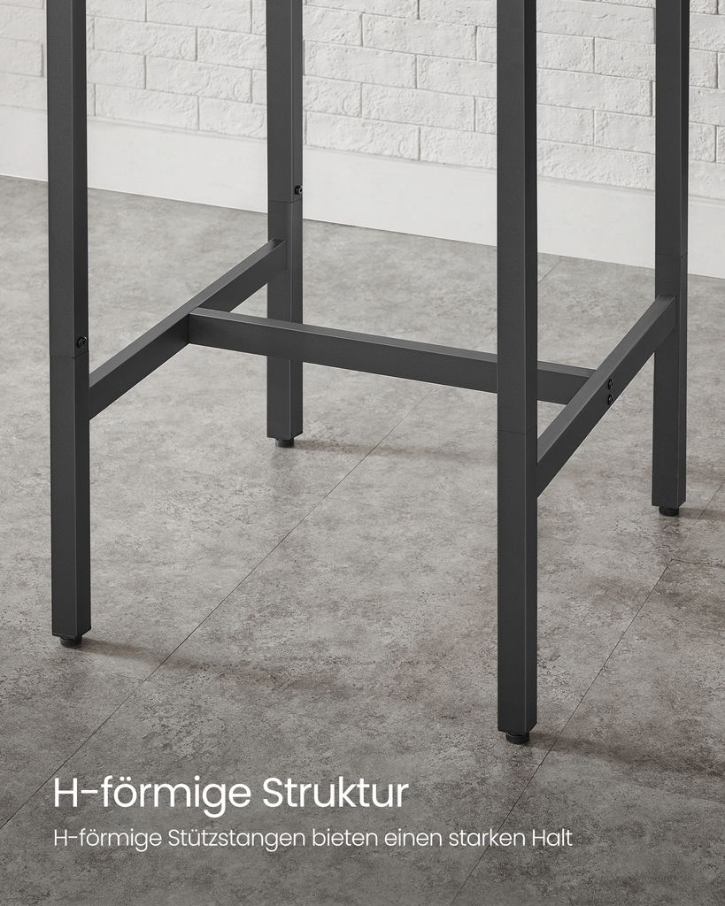 VASAGLE Bartisch Küchentisch, Stehtisch, 60 x 60 x 92 cm, Produktbild 7