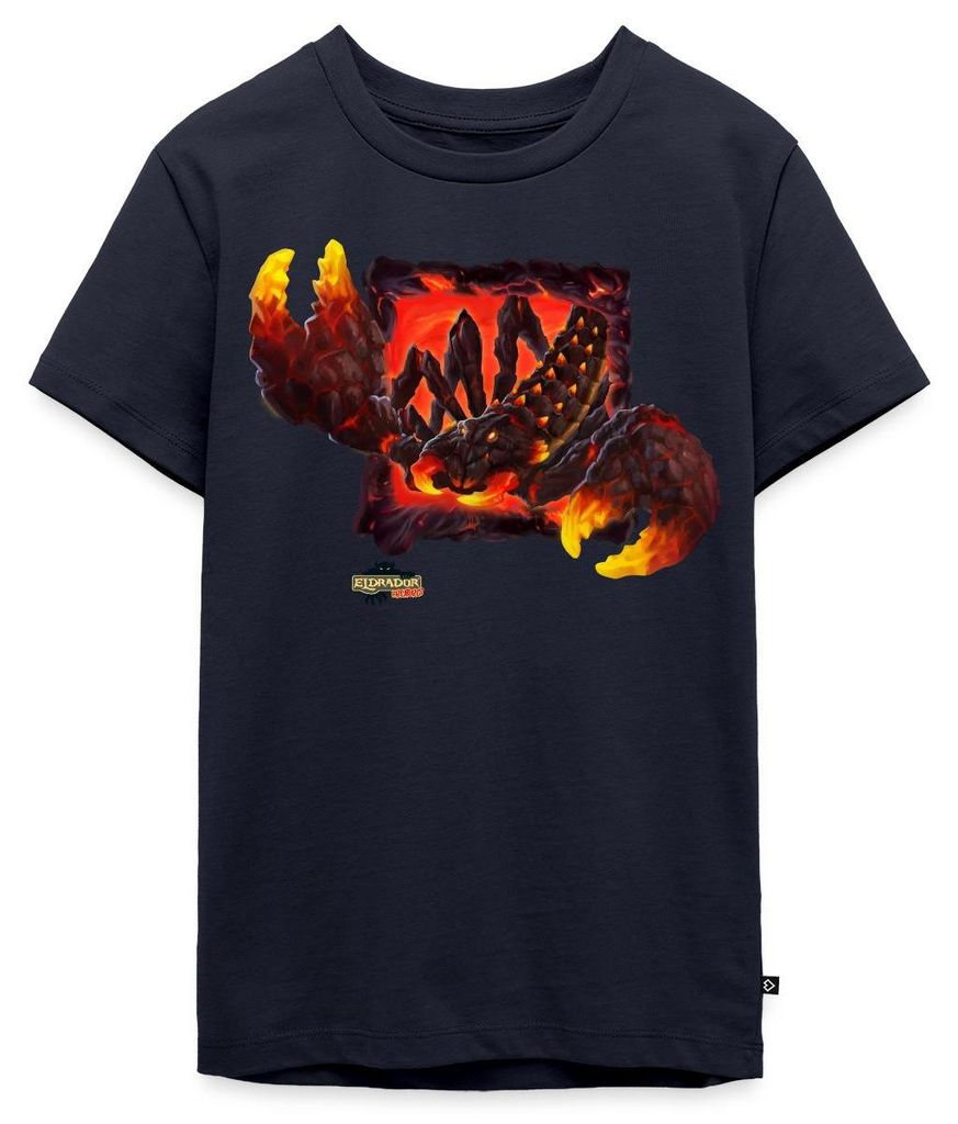 Spreadshirt Schleich Eldrador Lavaskorpion Teenager Premium T-Shirt, 158/164 (12 Jahre), Navy