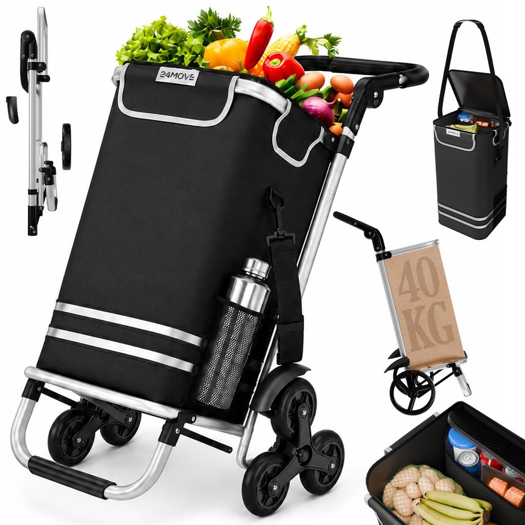 24MOVE® Einkaufstrolley VEHLO 3in1 Trolley faltbarer Produktbild 