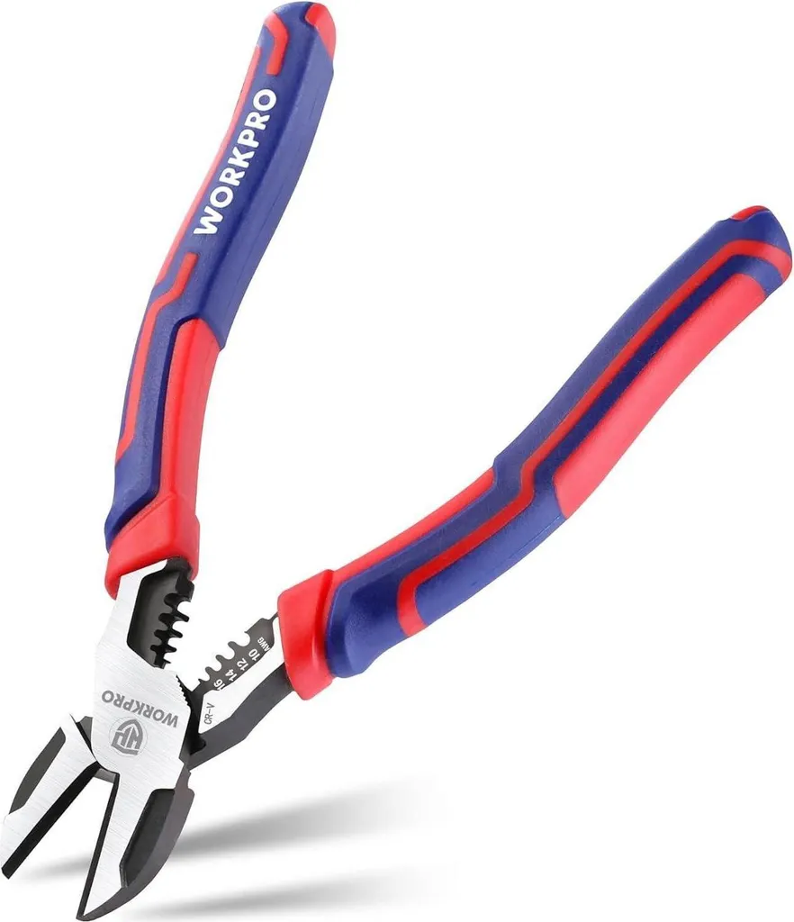WORKPRO Pince coupante latérale et pince à dénuder 2 en 1 polyvalente