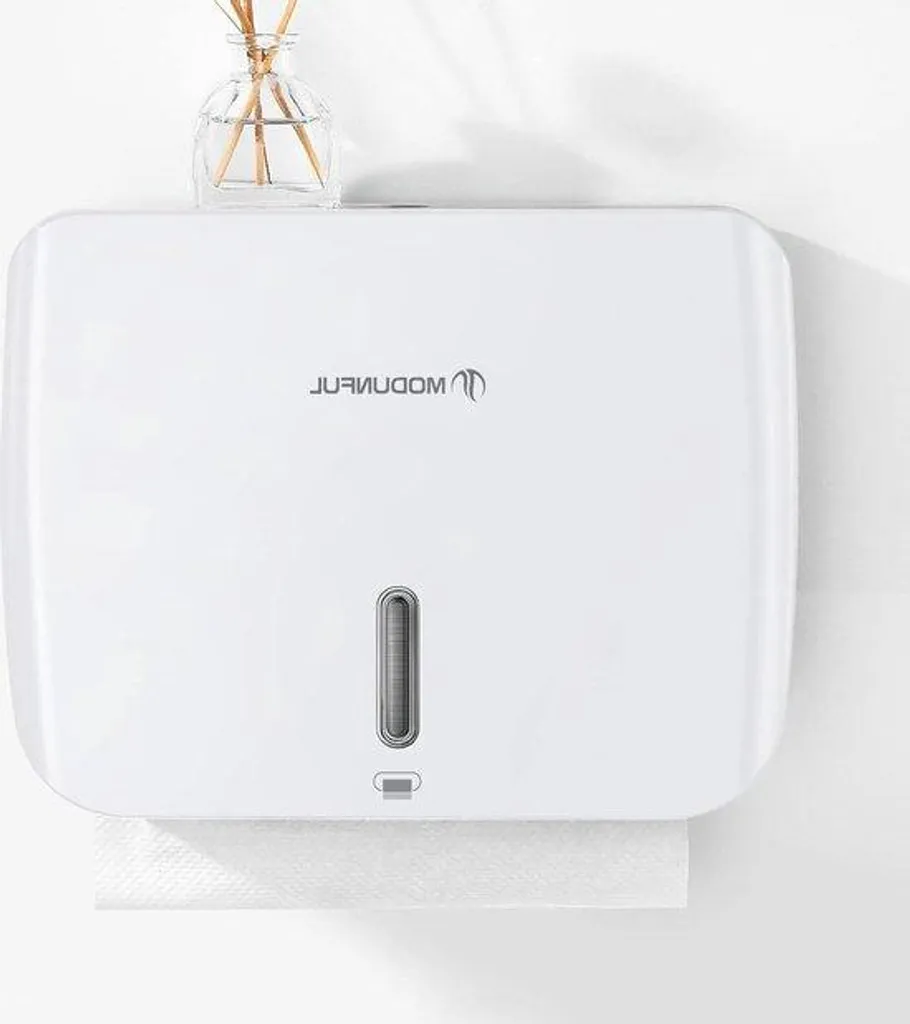 Organisateur mural pour essuie-mains blanc - Solution gain de place bureau