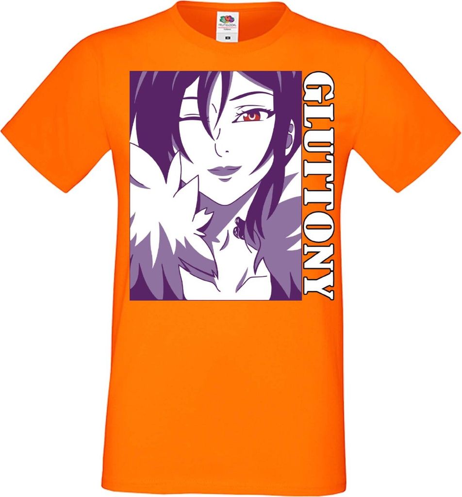 Herren T-Shirt Manga Anime The Seven Anime Deadly Manga Sins Merlin Merlin, Man S / Orange