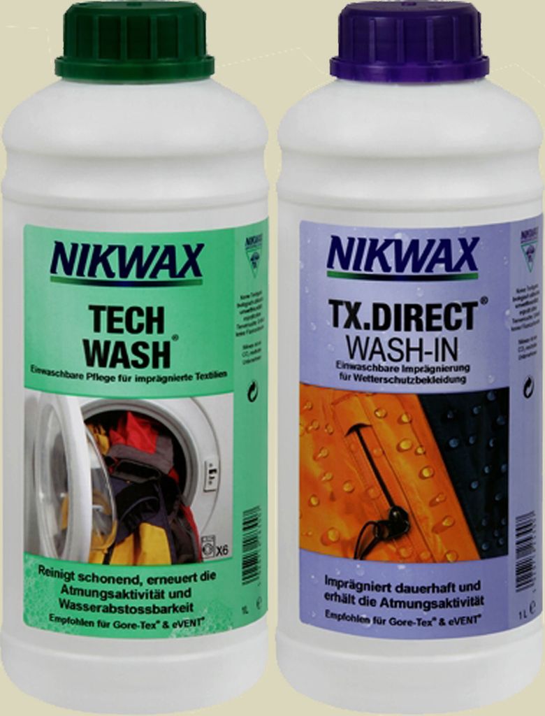 Nikwax Tech Wash & TX Direct Wash-In Waschmittel & Imprägnierung je 1 Liter