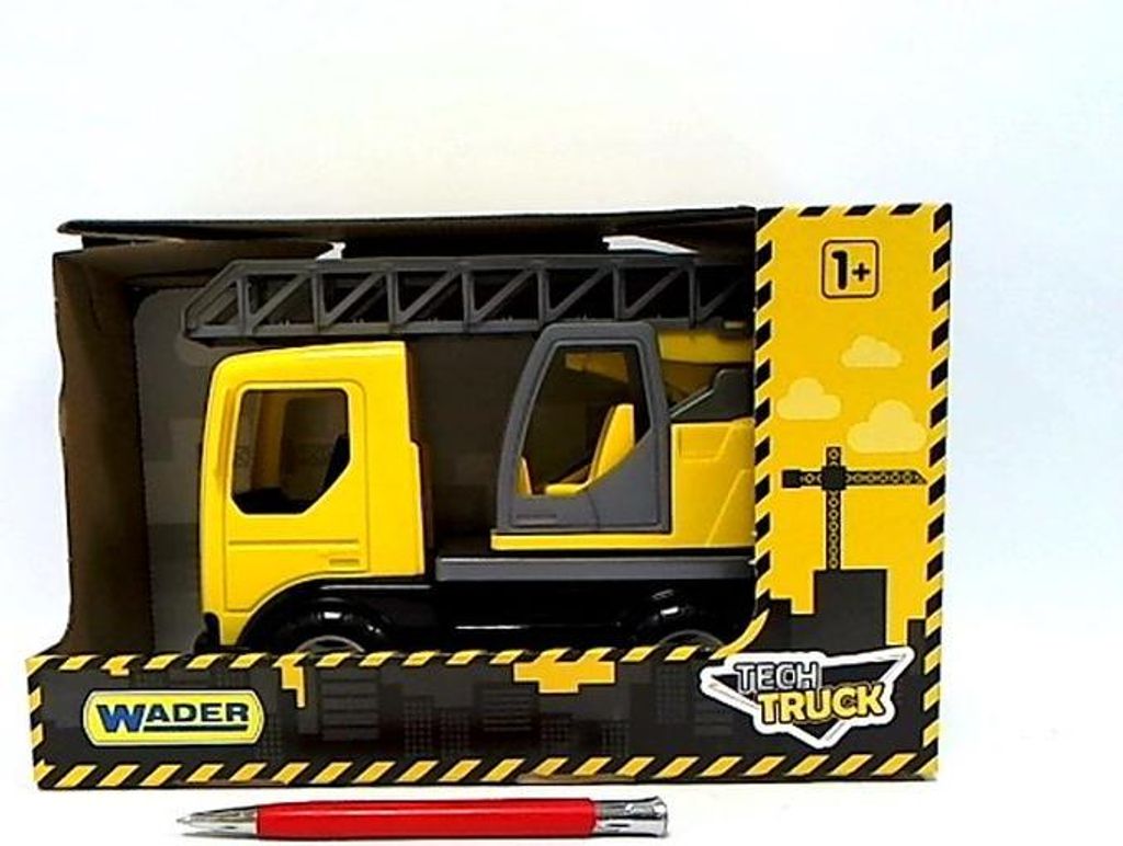 Wader Tech Truck Feuerwehr im Karton,35369