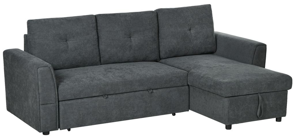 HOMCOM Schlafsofa Ecksofa mit Bettfunktion 3er Couch mit Produktbild 