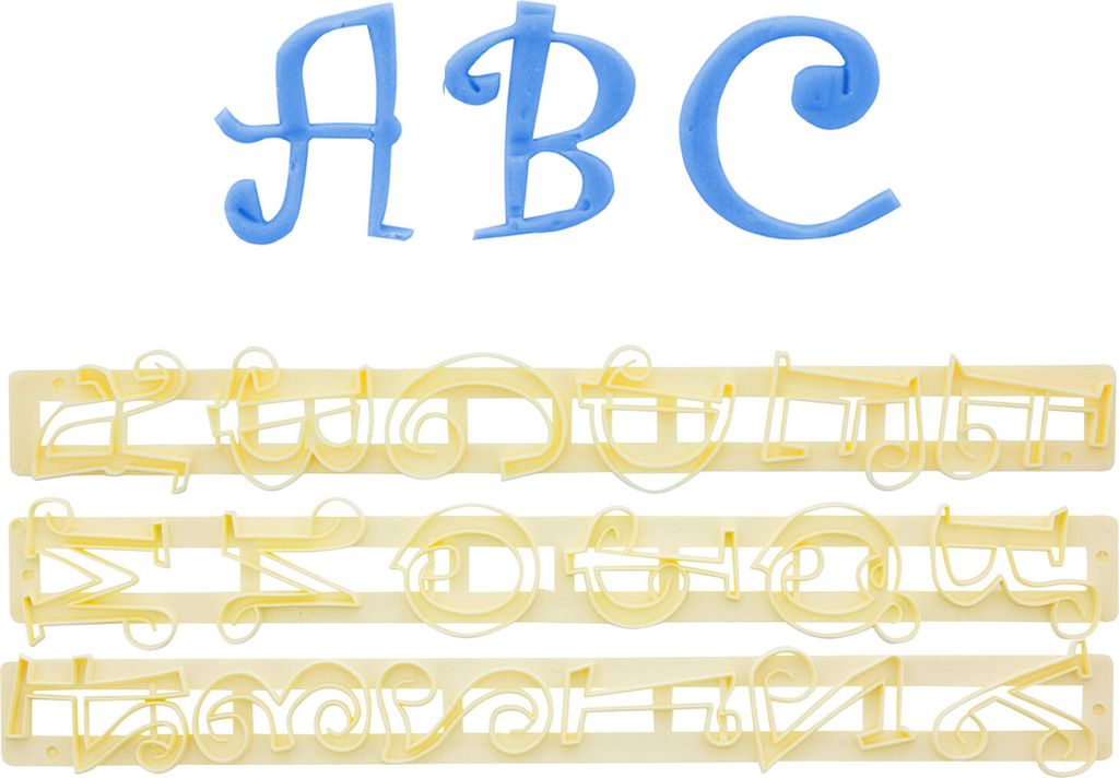Ausstecher Buchstaben und Zahlen - Funky