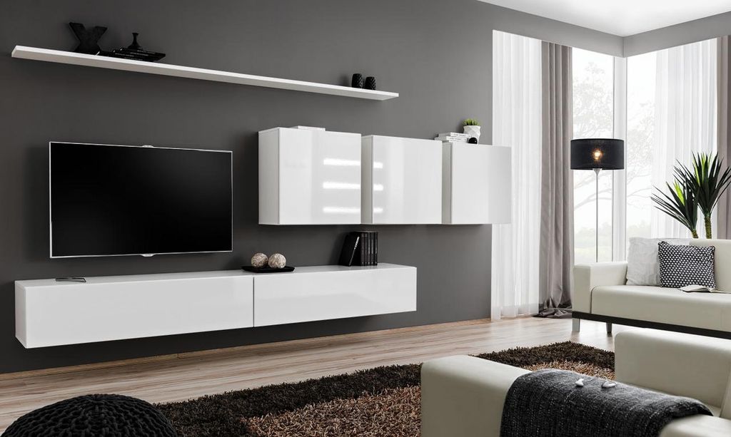Wohnzimmermöbel Weiß Sideboard Designer Stil Modern Holzmöbel Einrichtung Neu