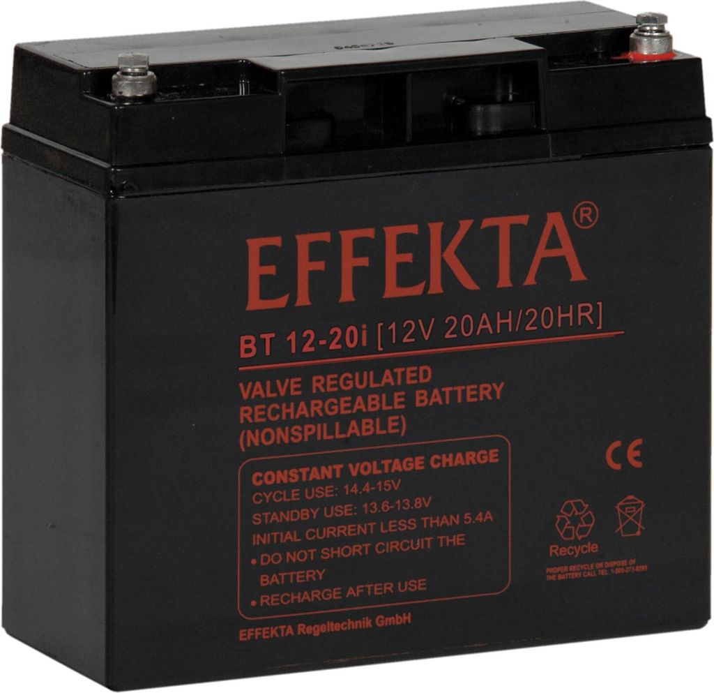 Effekta BT 12-20i Blei-Vlies Akku AGM VRLA 12V 20Ah