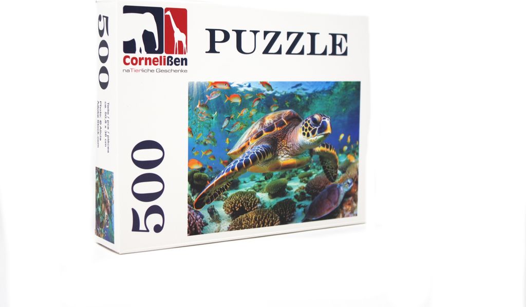 Puzzle Ozean-Motiv Schildkröte 500 Teile, 50,8 x 36 cm Produktbild 