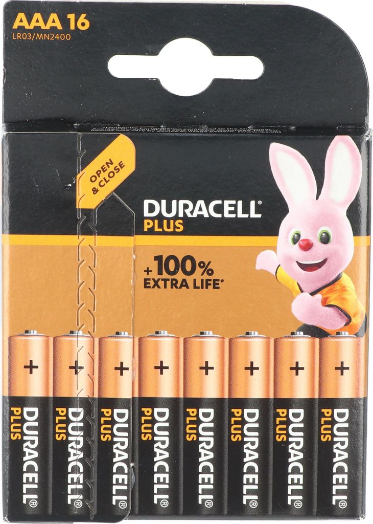 Duracell MN2400 Plus Micro Batterie 1,5V 16er Blister