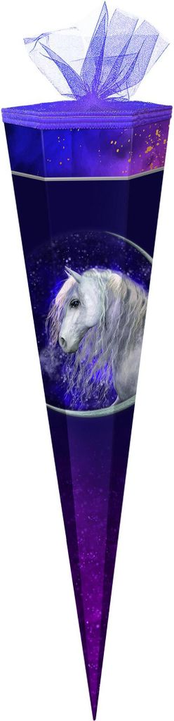 Schultüte / Zuckertüte / 85cm / eckig / "Pferd - White Produktbild 
