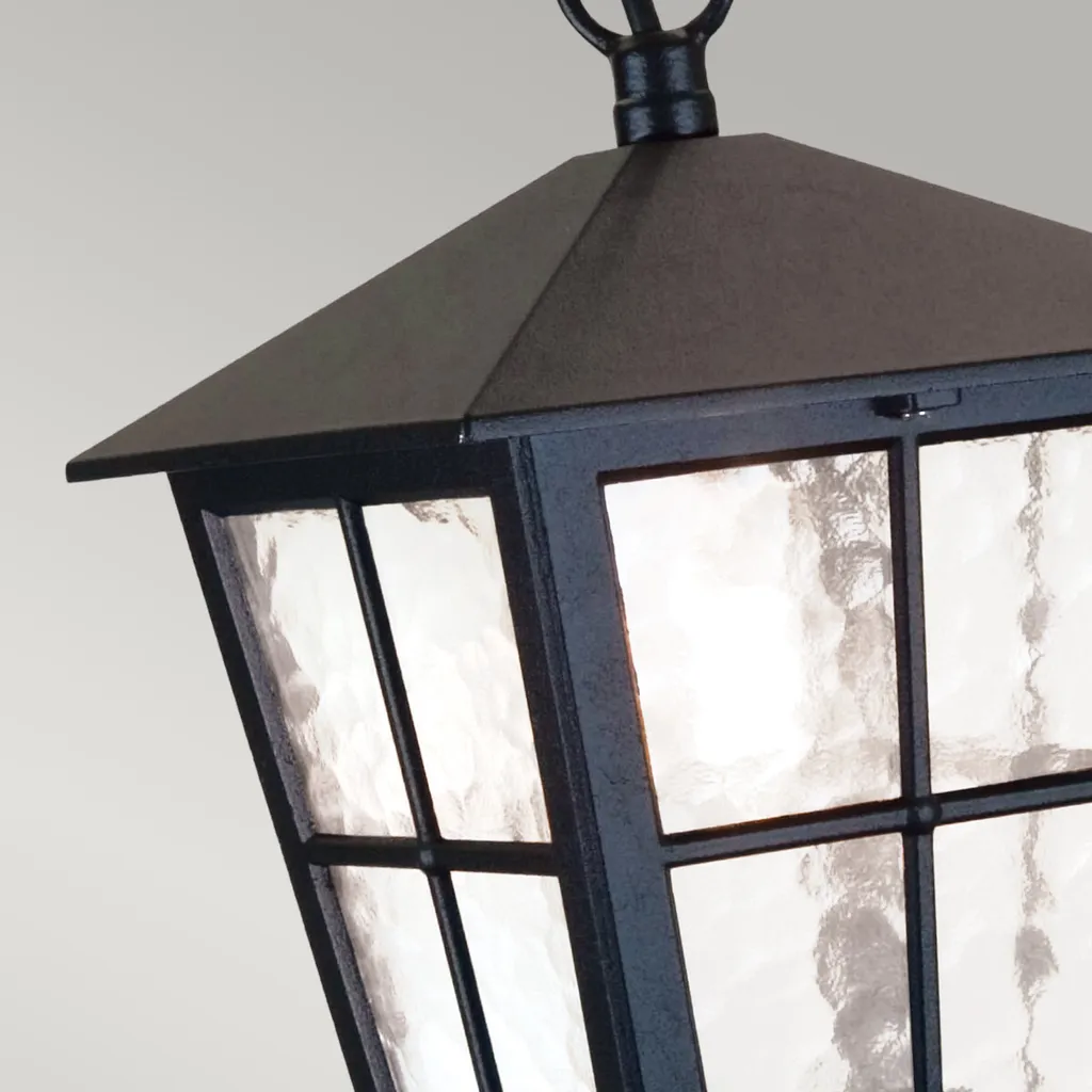 Lanterne Suspendue Extérieure Canterbury Noire Elstead E27 IP44 - 3