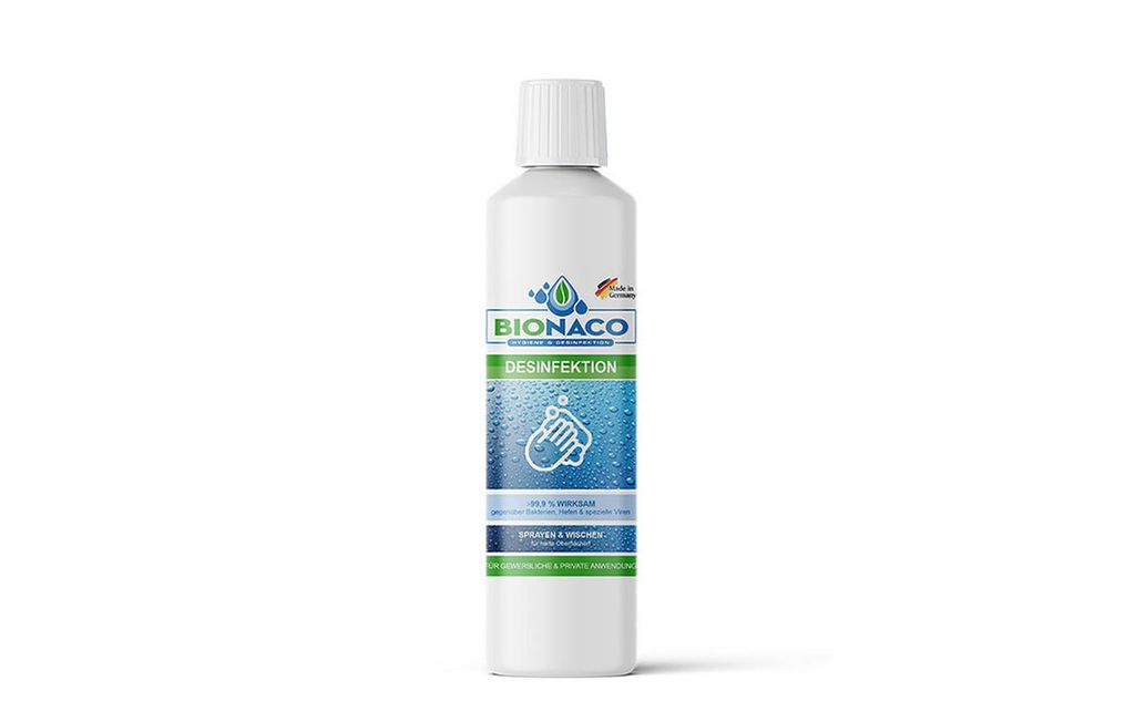 BIONACO Desinfektion ohne Alkohol Kittelflasche 500 ml Produktbild 