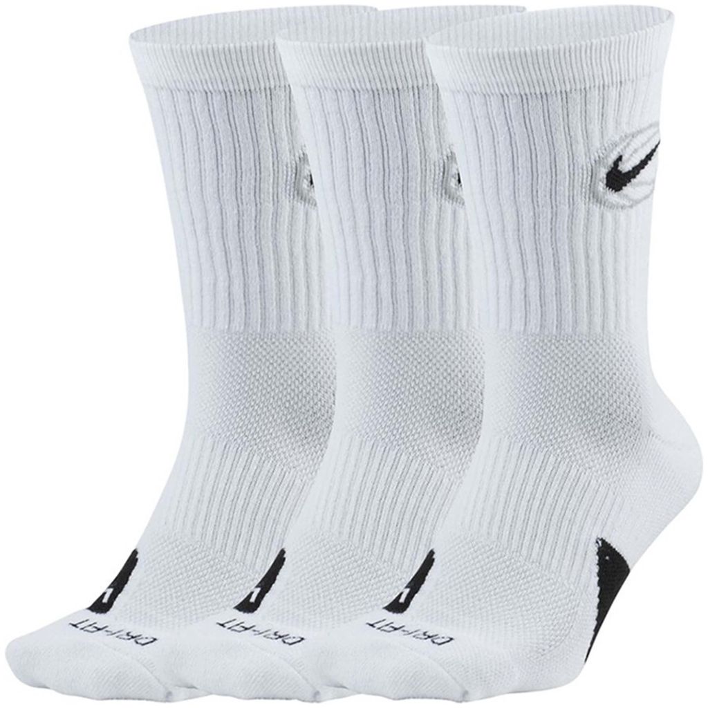 Nike U Nk Crew Everyday Bball 3Pr White/Black L Produktbild 