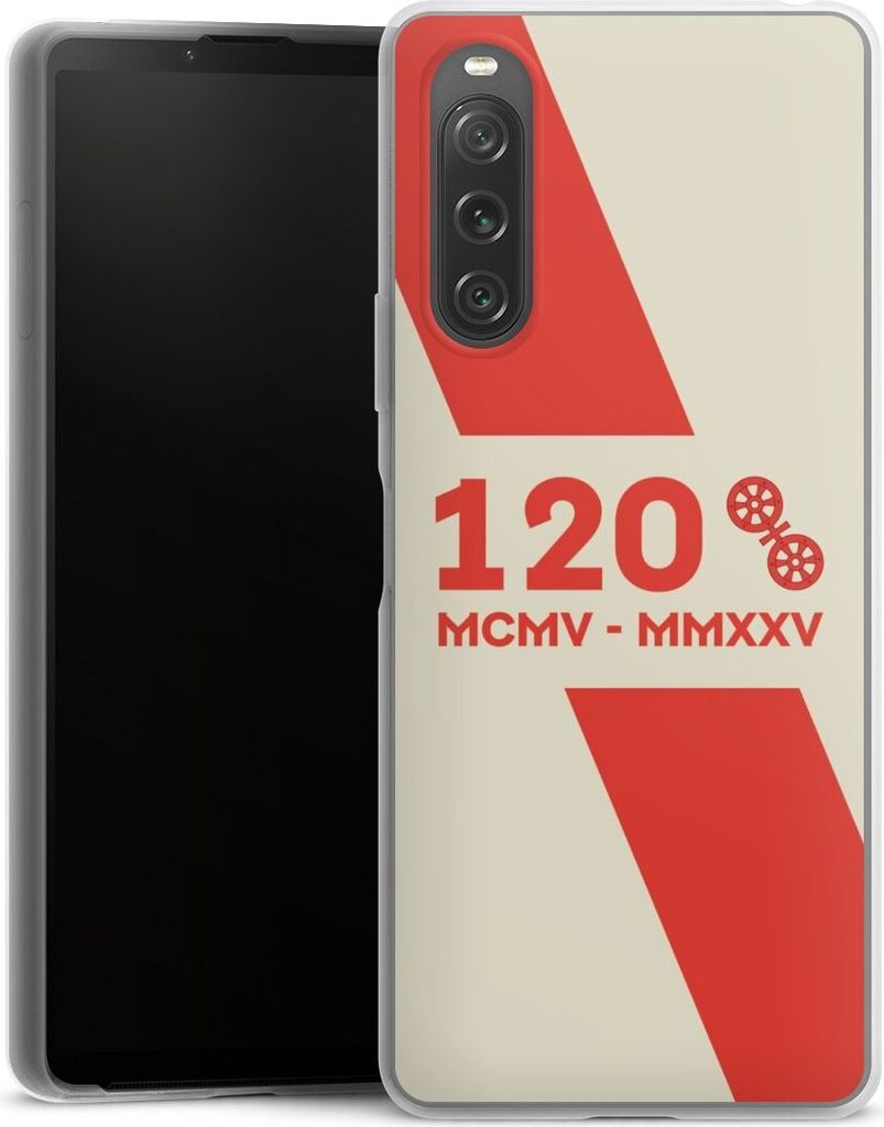 DeinDesign Slim Hülle für Sony Xperia 10 V Silikon Case Ultra Dünn Handyhülle 1. FSV Mainz 05 E.V. 120 Jahre Bundesliga