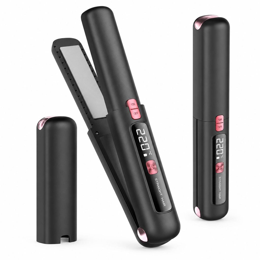 Kabelloses Mini Glätteisen 2 in 1 Lockenstab & Glätteisen, Produktbild 
