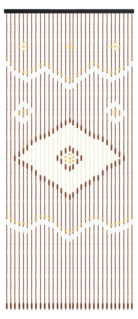Rideau de porte anti-regard perlé bohème 90x208cm isolant visuel chic