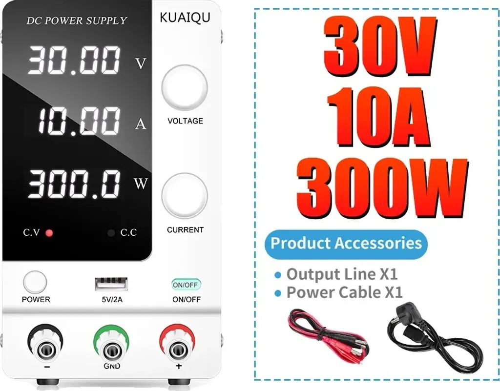 Alimentation réglable 60V 5A SPS-C3010 : Haute précision et port USB 5V