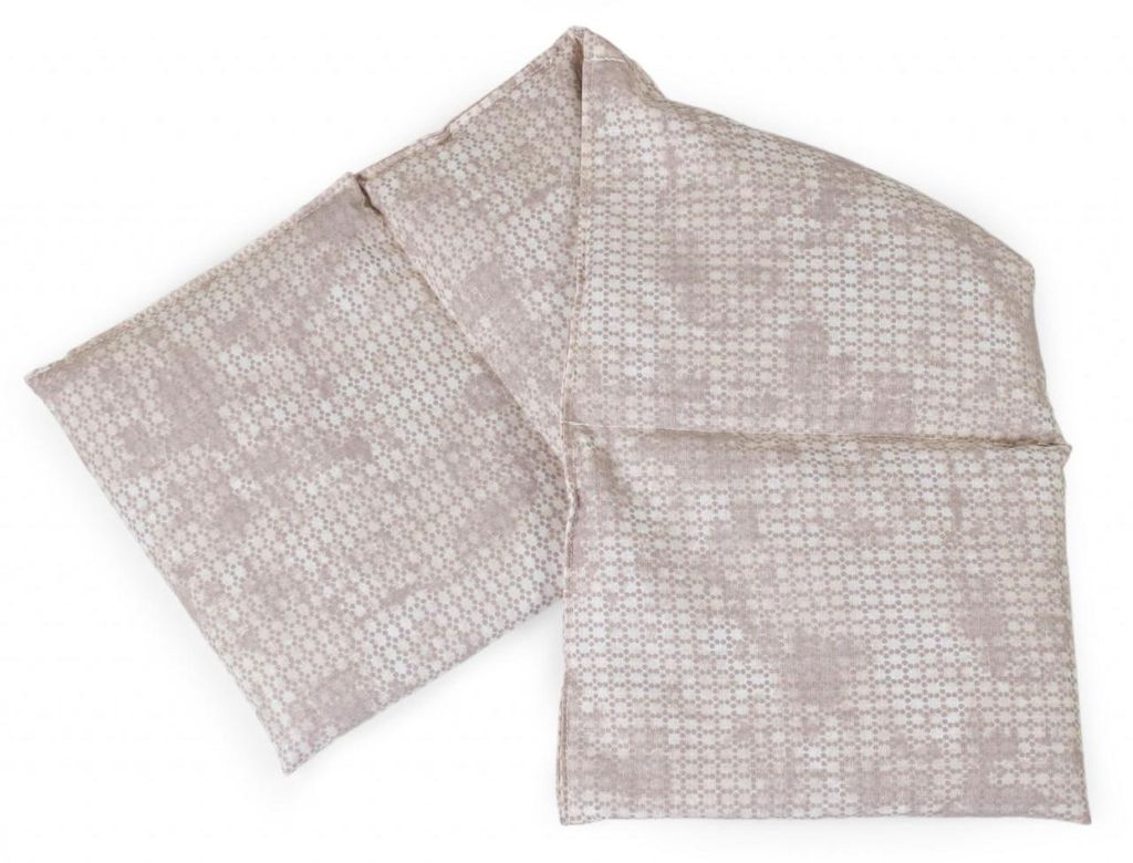 4-Kammer Kirschkernkissen 20x60cm groß - shabby-chic grau-beige - Wärmekissen & Kältekissen - Körnerkissen