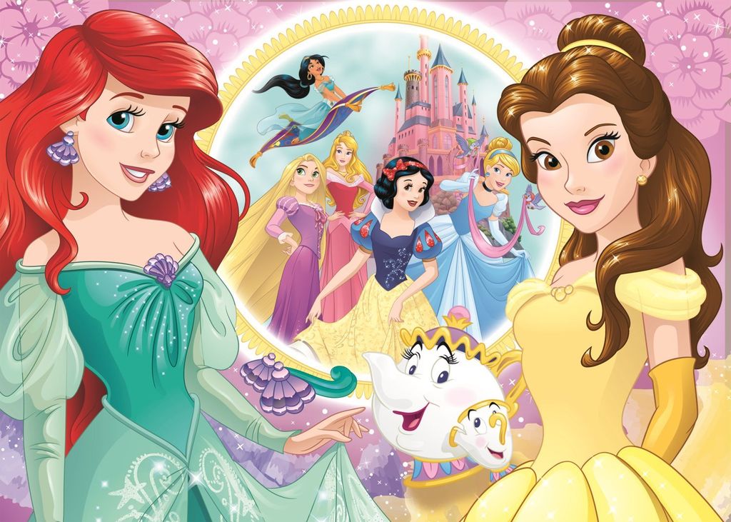 Puzzle Scintillante Principesse Disney - Belle e Ariel 100 Immagine del prodotto 